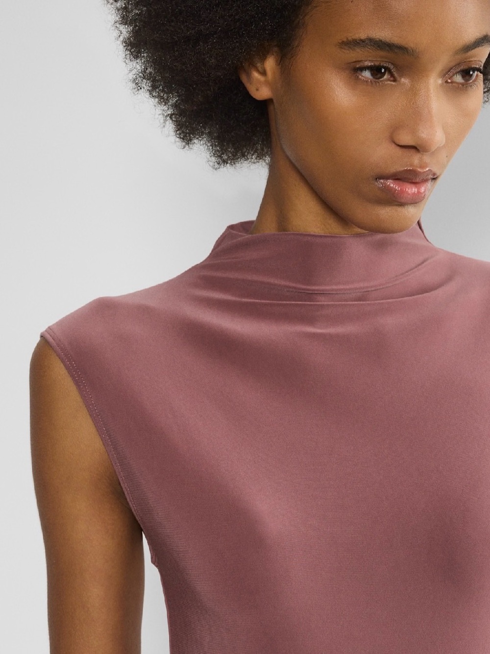 Wilfred Aritzia ‘Botanist’ Sleeveless Mock Neck Top - Opera Rose, Women’s XL - Picture 2 of 6